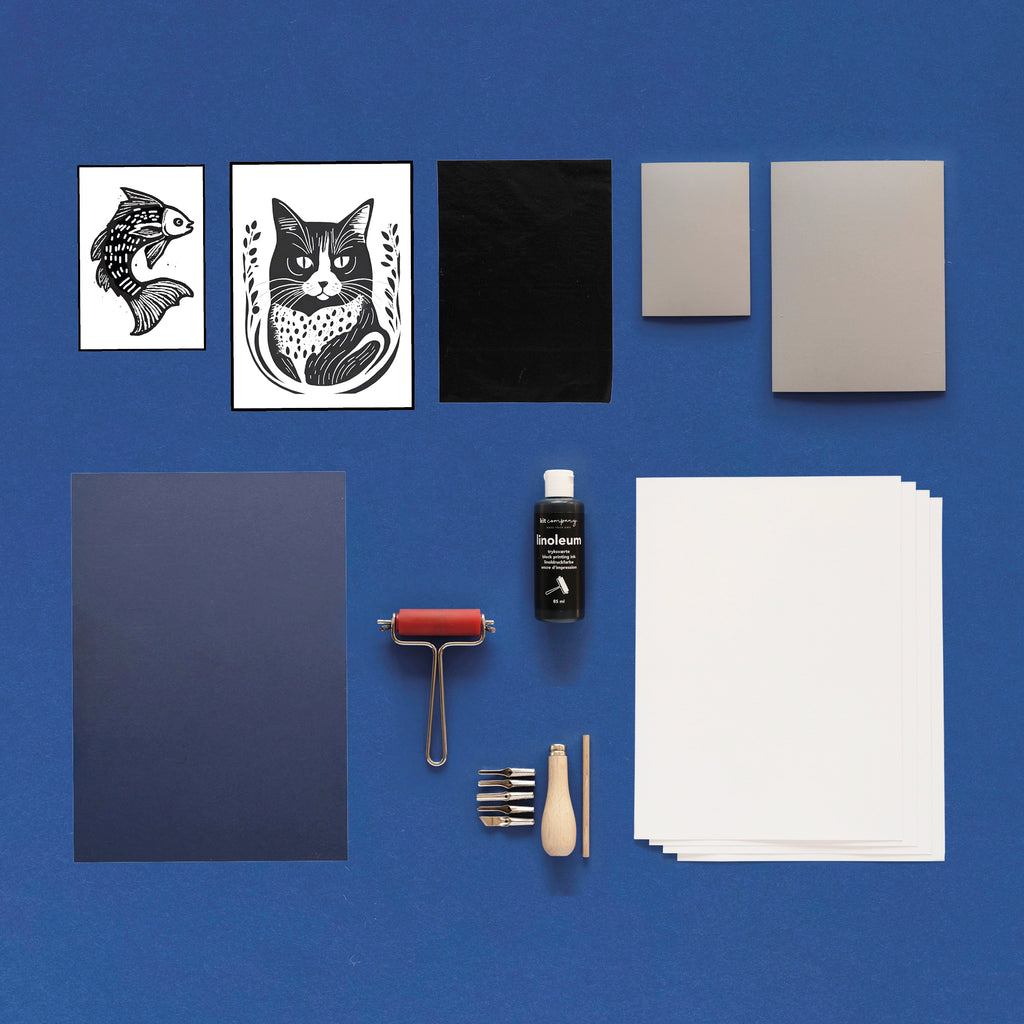 Linoleumstryk Kit - design og tryk dit eget motiv