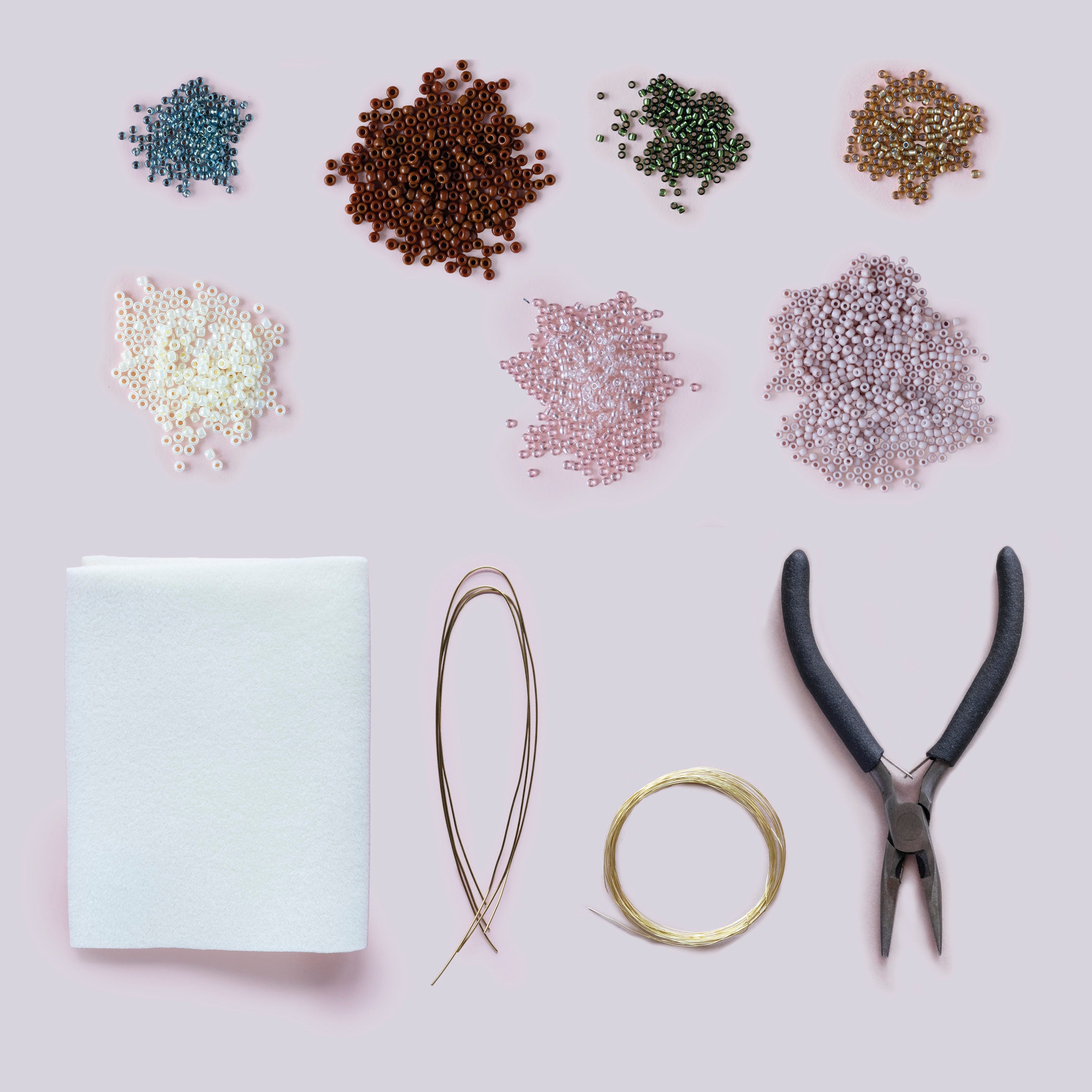 Perleblomster Kit - franske blomster i glasperler
