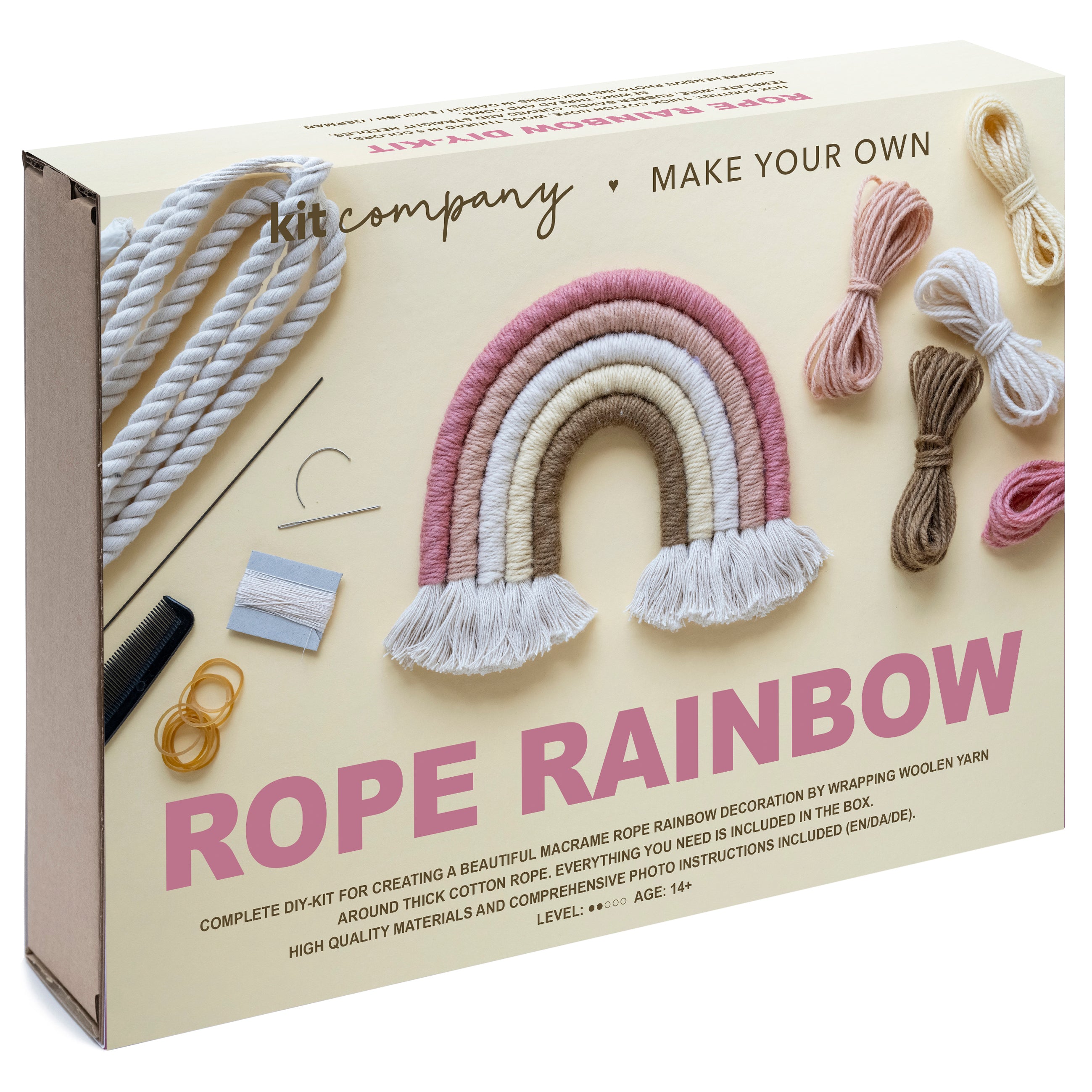 Macrame Regnbue Kit - dekorativt vægophæng